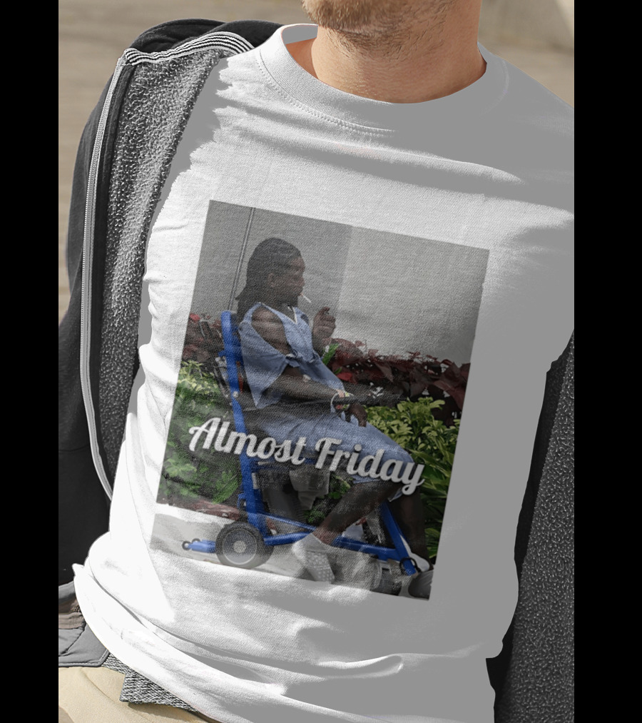 Almost Friday Offset Cigarette Wheelchair Vibes T-Shirt