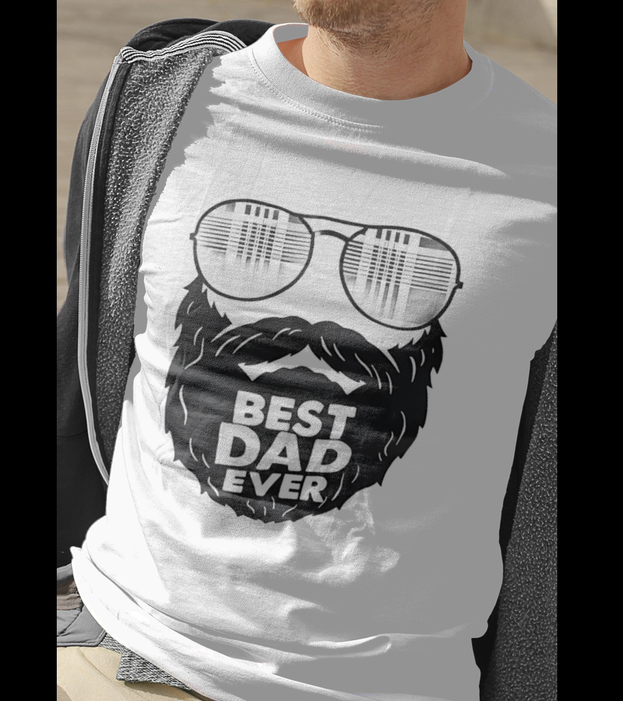 Best Dad Ever Beard Sunglasses T-Shirt