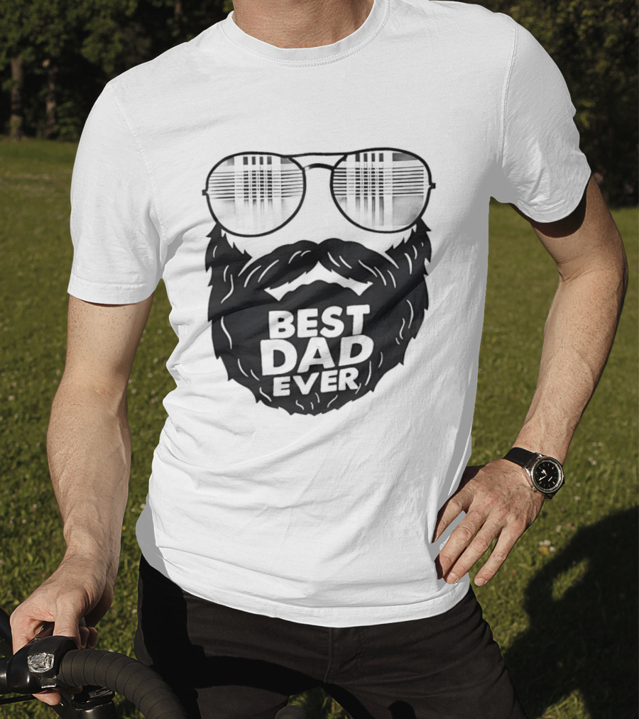 Best Dad Ever Beard Sunglasses T-Shirt