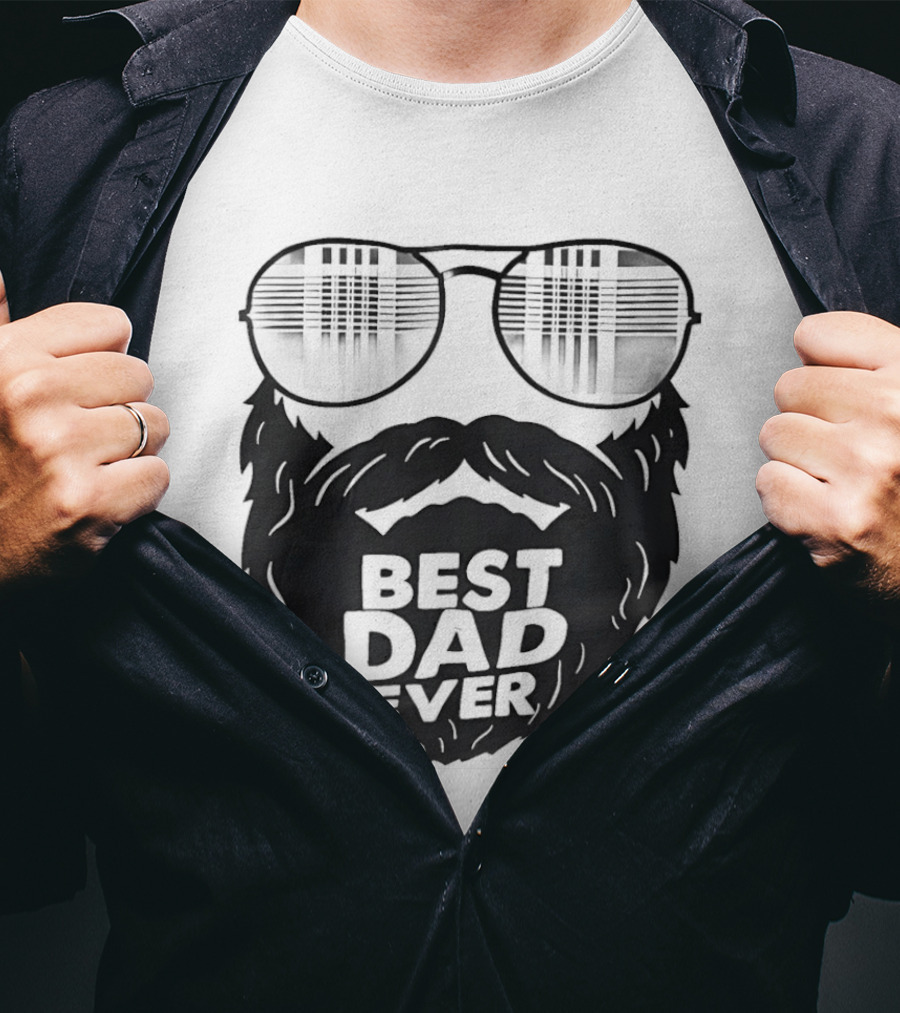 Best Dad Ever Beard Sunglasses T-Shirt
