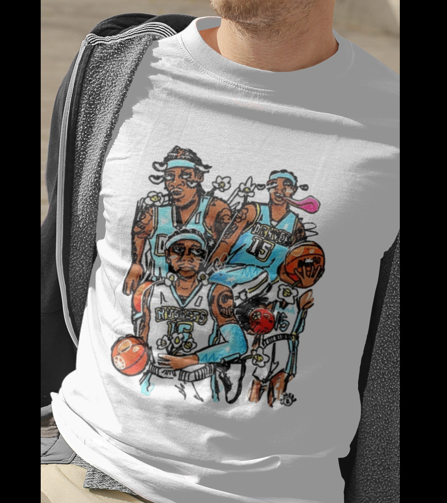 Carmelo Anthony Denver Nuggets NBA Basketball Player Iconic Moments T-Shirt