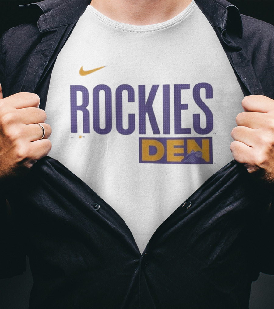 Colorado Rockies 2025 City Connect Rockies Nike DEN Wordmark T-Shirt