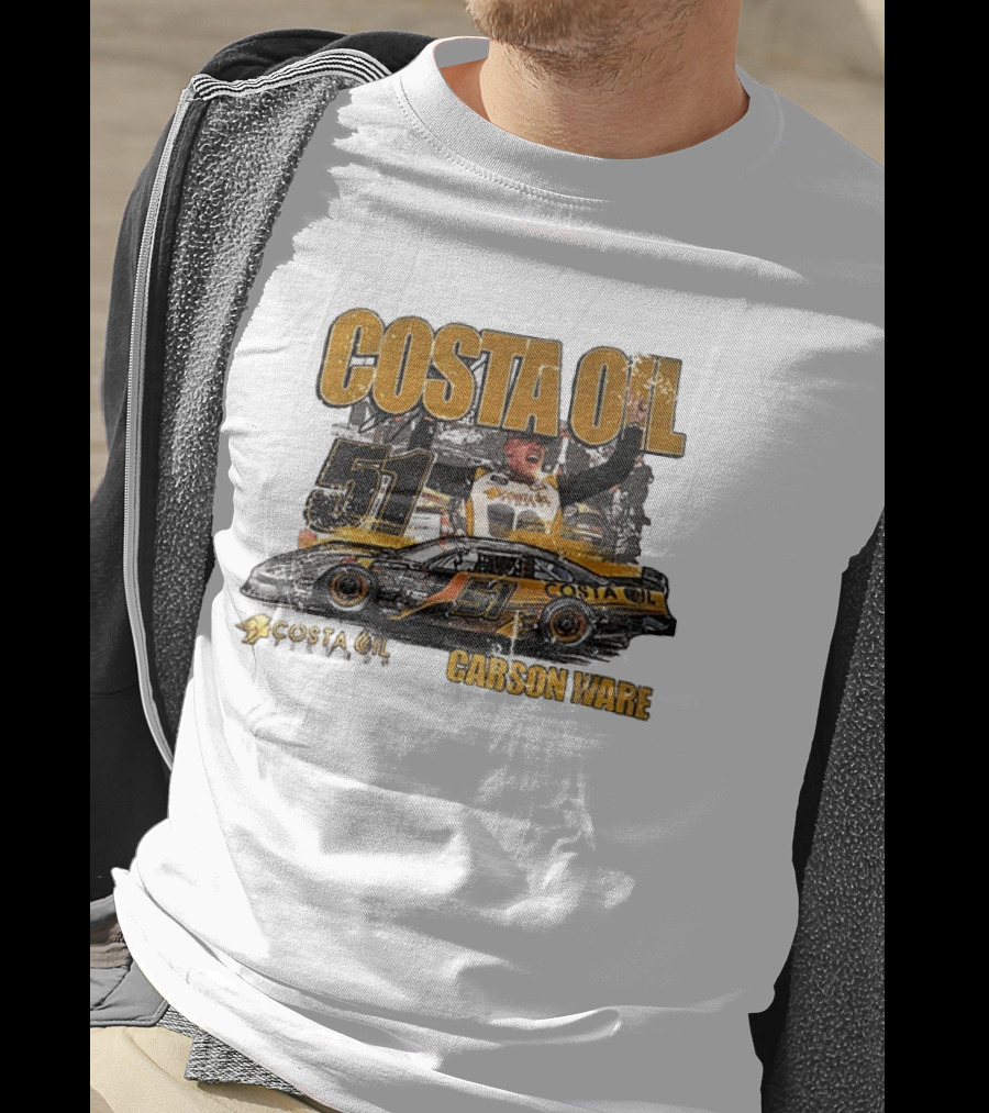 Costa Oil Racing Carson Ware 51 Nascar Victory Celebration T-Shirt