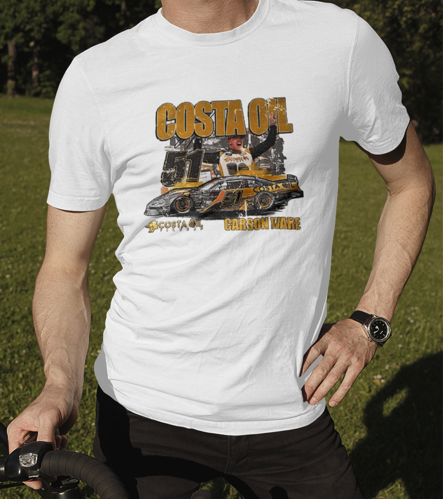 Costa Oil Racing Carson Ware 51 Nascar Victory Celebration T-Shirt