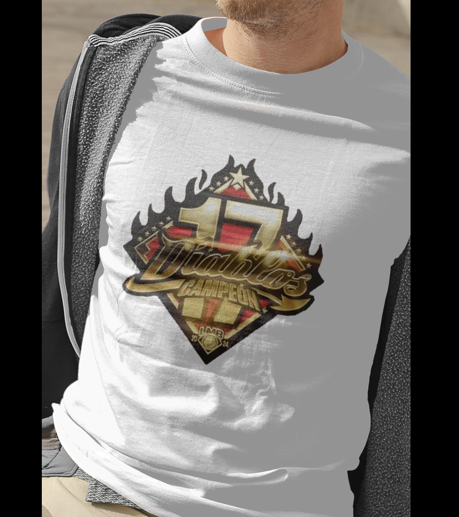 Diablos Rojos Del Mexico 17 Campeon LMB Serie Del Rey 2024 T-Shirt