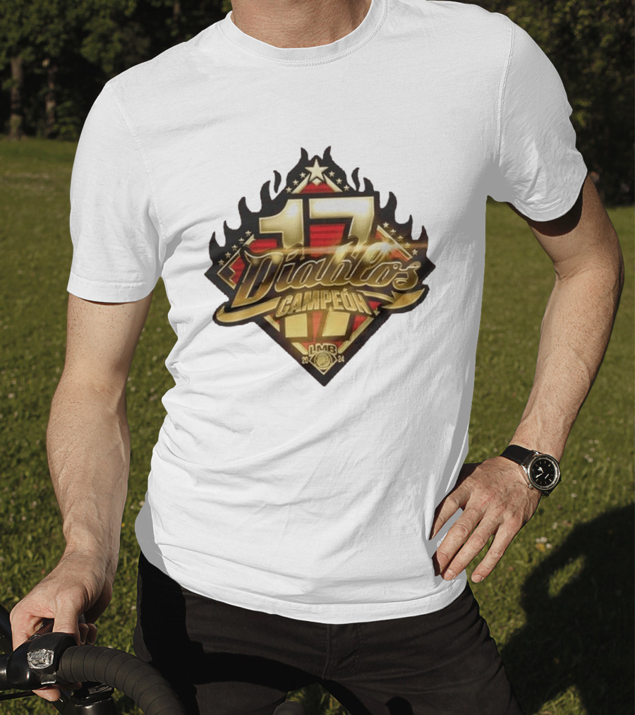 Diablos Rojos Del Mexico 17 Campeon LMB Serie Del Rey 2024 T-Shirt