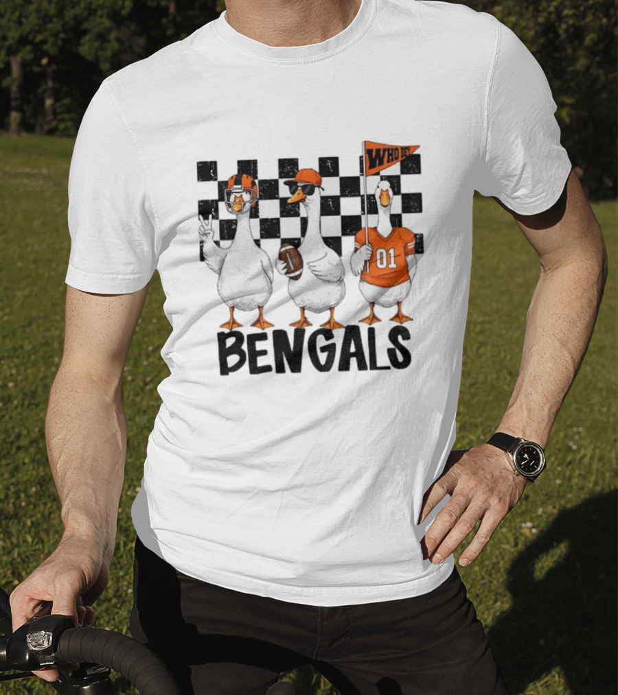 Goose Bengals Who Dey Cincinnati Football Game Day T-Shirt
