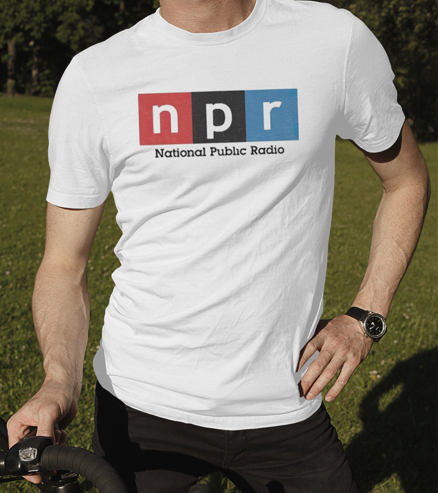 NPR National Public Radio Iconic Logo Red Black Blue T-Shirt