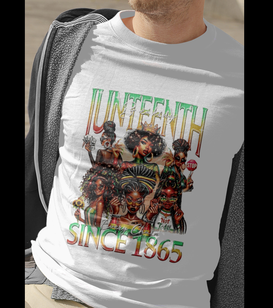 Juneteenth Breaking Every Chain Black Girl Since 1865 T-Shirt