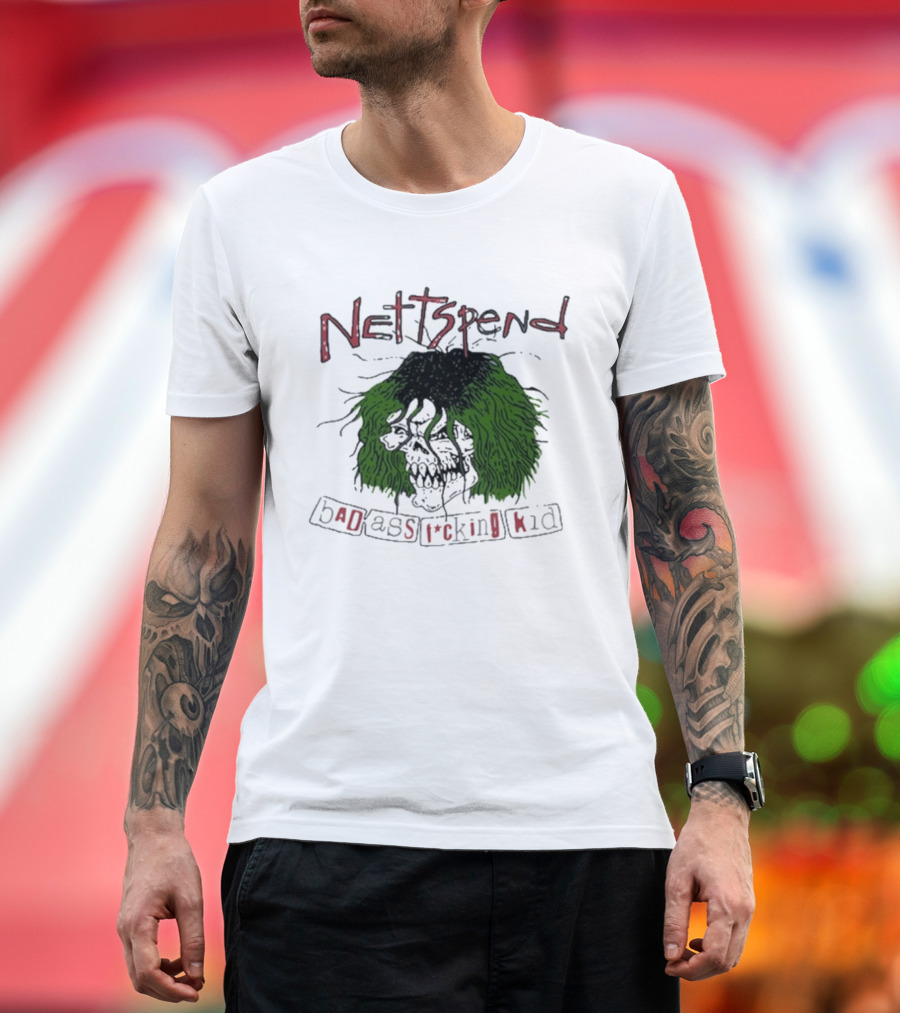 Nettspend Badassfuckingkid Grunge Skull Tour T-Shirt