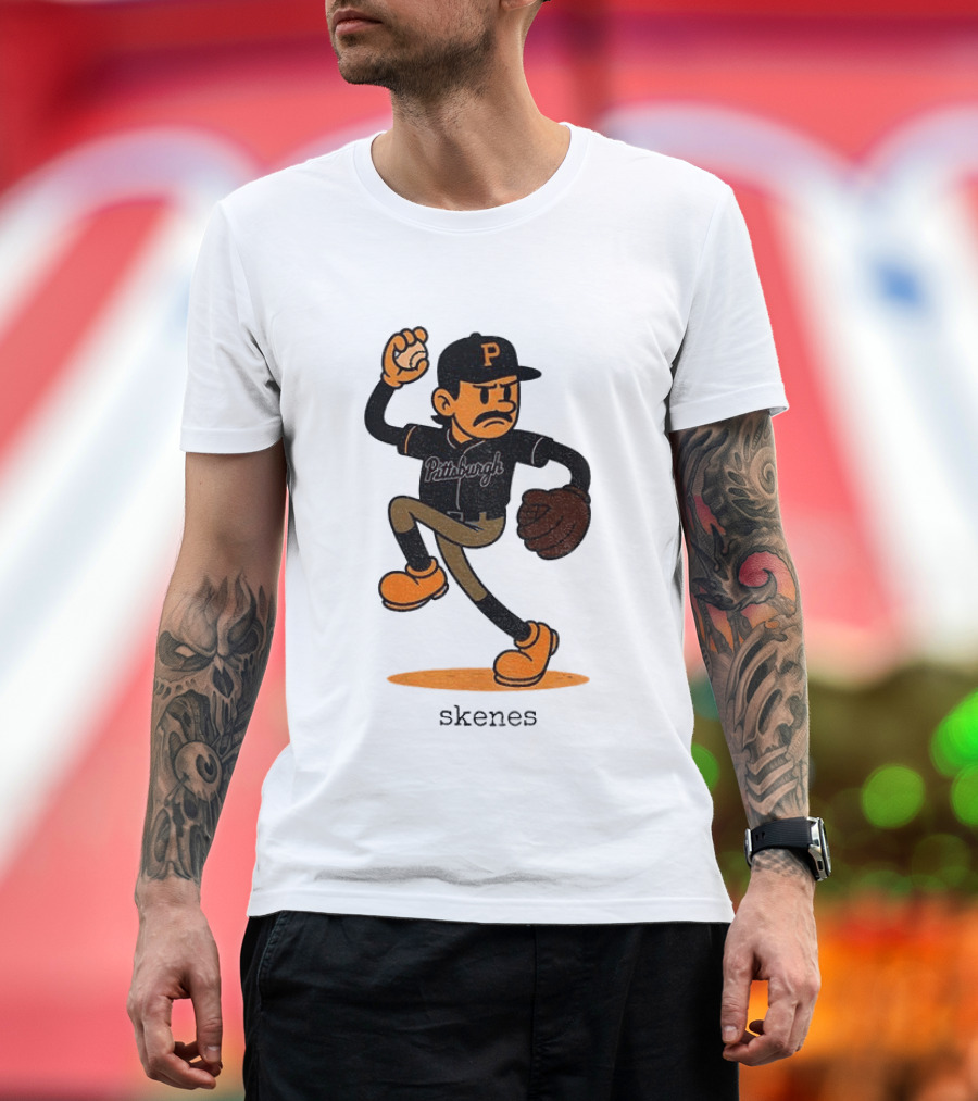 Paul Skenes Pittsburgh P Baseball MLB Cartoon Skenes T-Shirt