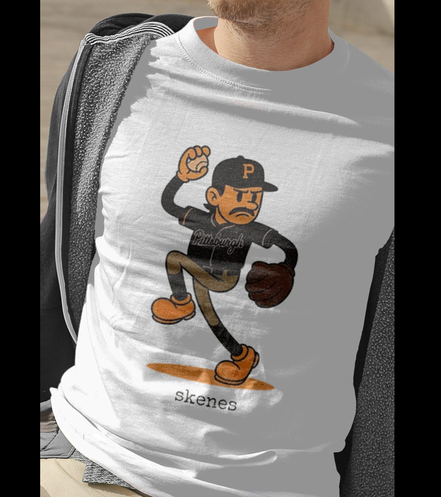Paul Skenes Pittsburgh P Baseball MLB Cartoon Skenes T-Shirt