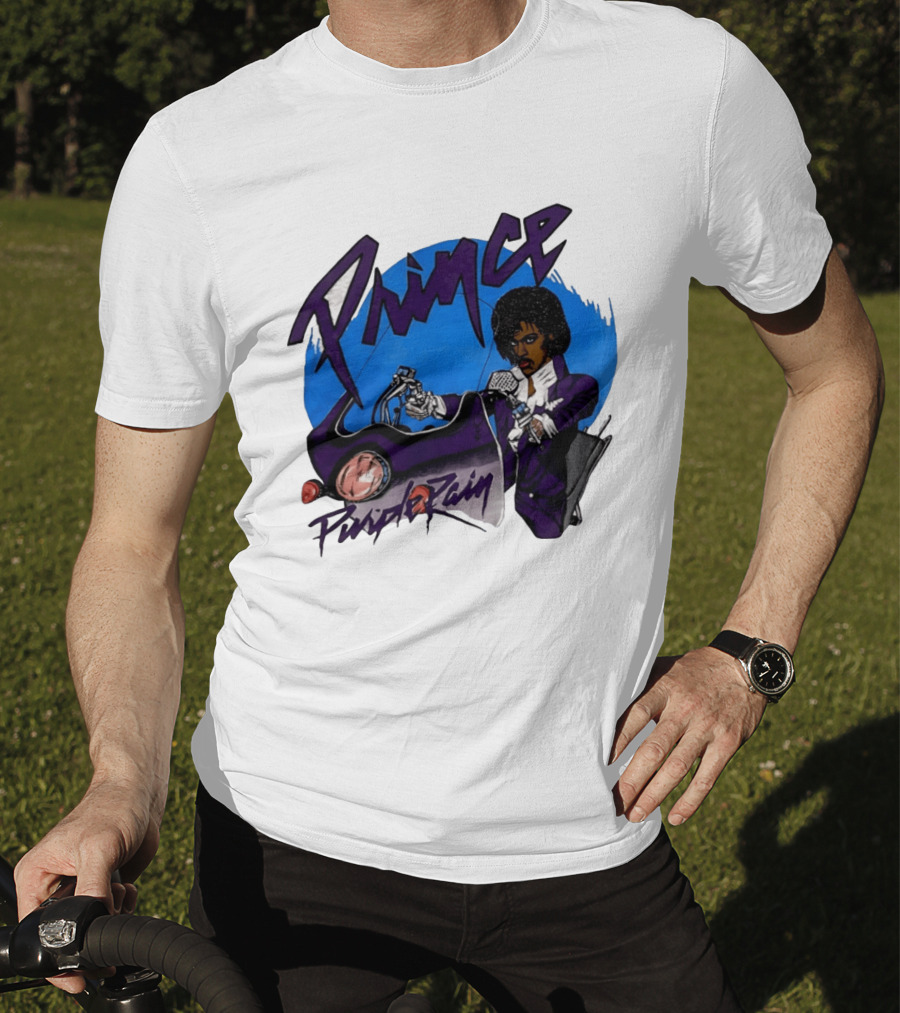 Prince Purple Rain Motorcycle 80s Music T-Shirt