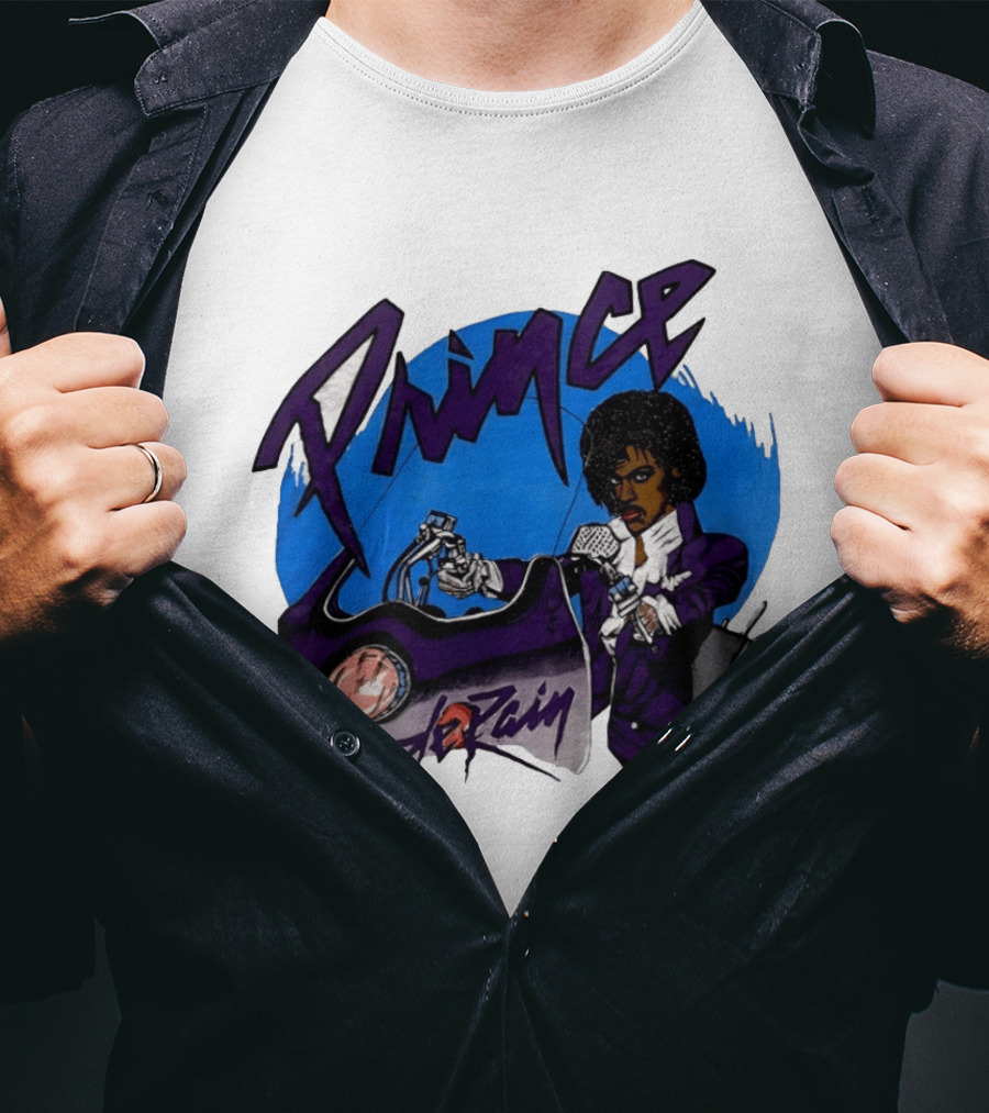 Prince Purple Rain Motorcycle 80s Music T-Shirt