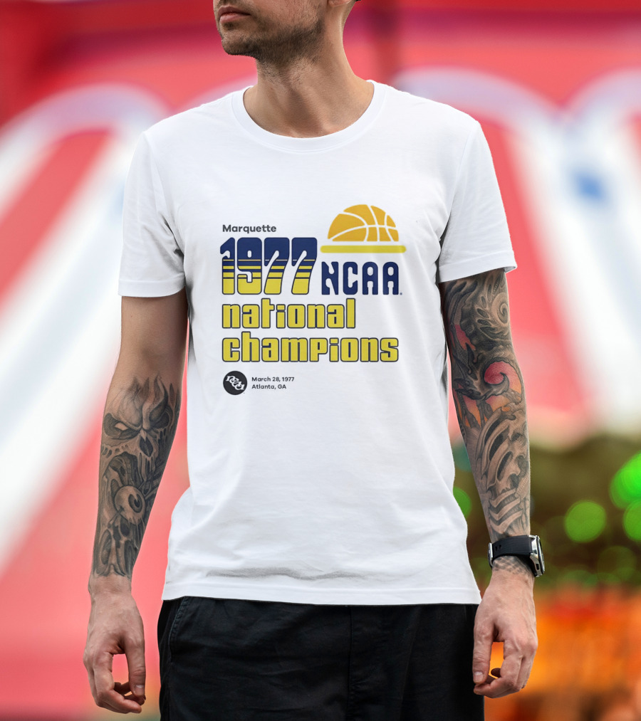 Marquette 1977 NCAA National Champions Basketball March 28_ASTRO_NY T-Shirt