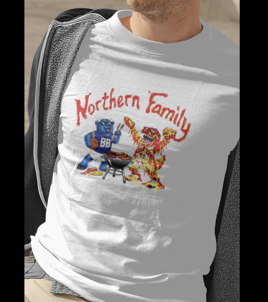 Northern Family BBQ Fun With Raptors And Buffalo Bills T-Shirt