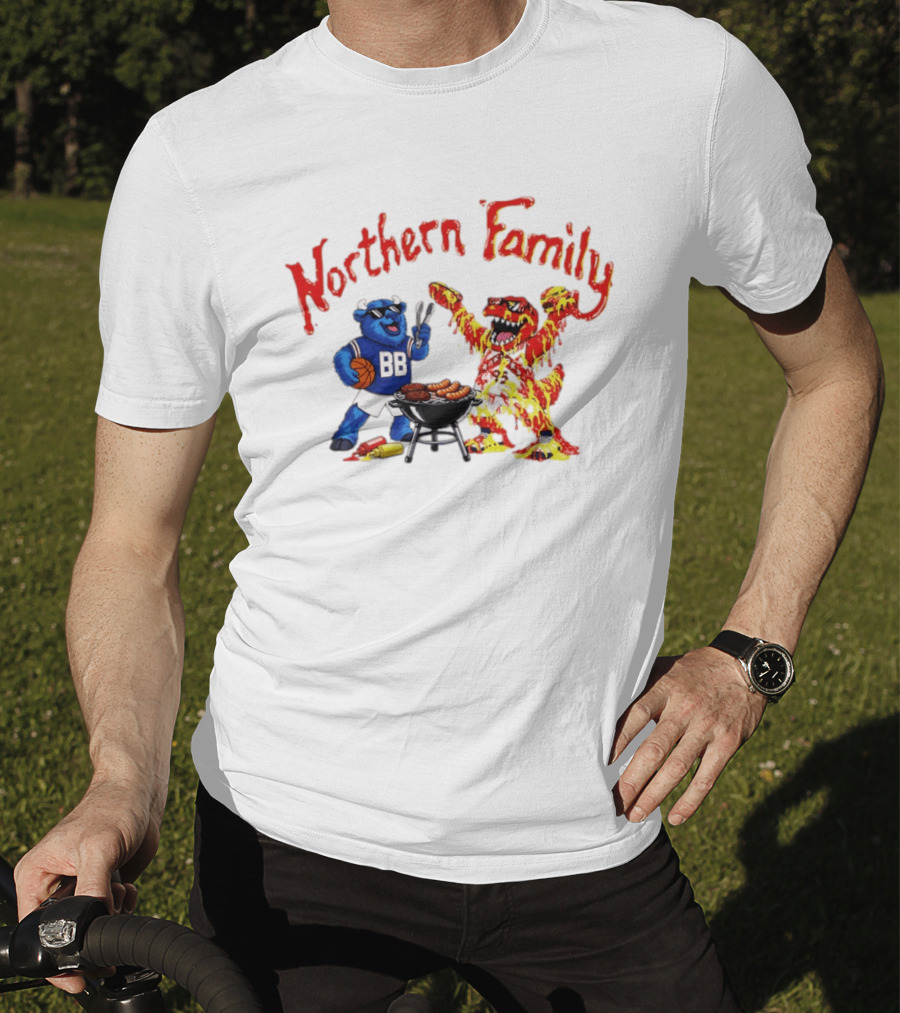 Northern Family BBQ Fun With Raptors And Buffalo Bills T-Shirt