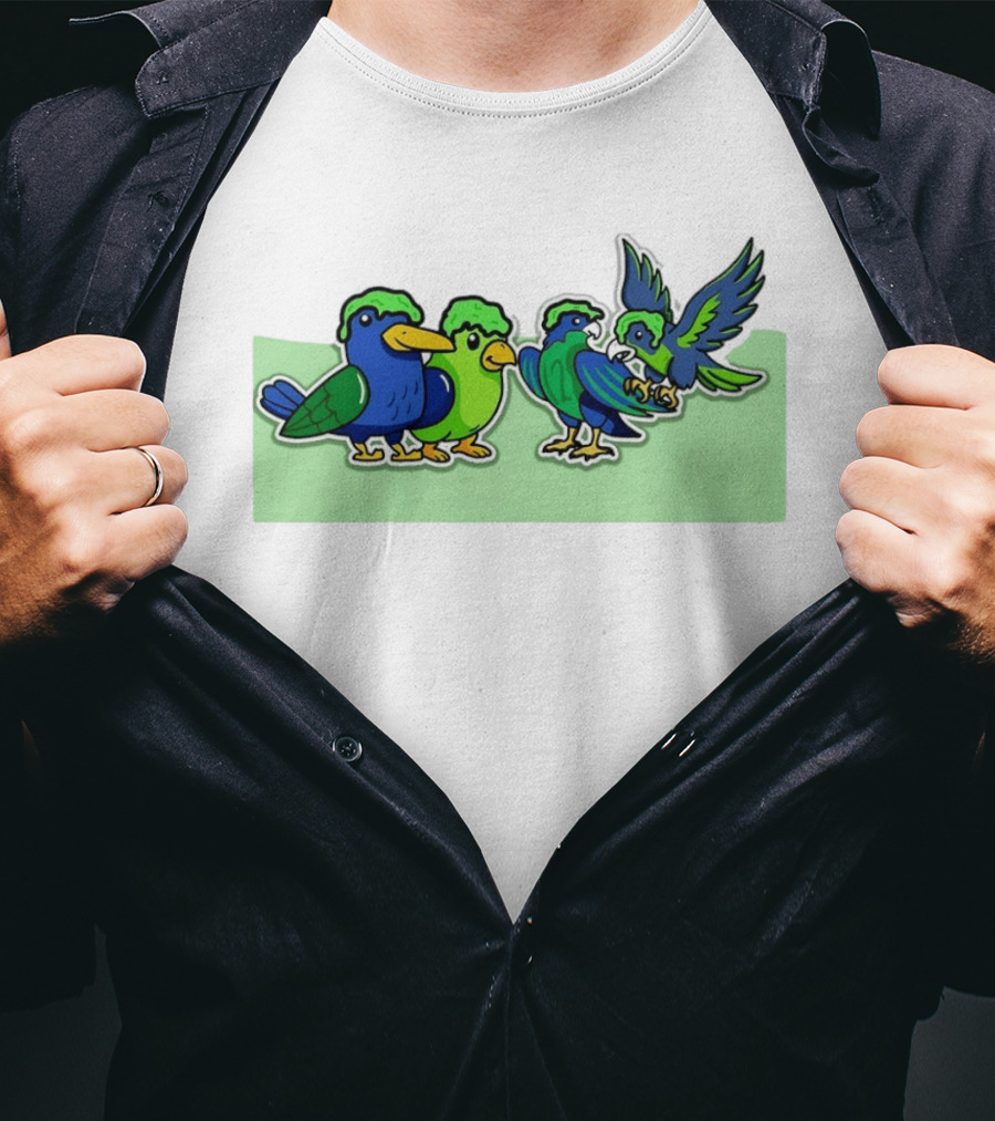 Seattle Seahawks X Nickelodeon NVP Parrot Paint T-Shirt