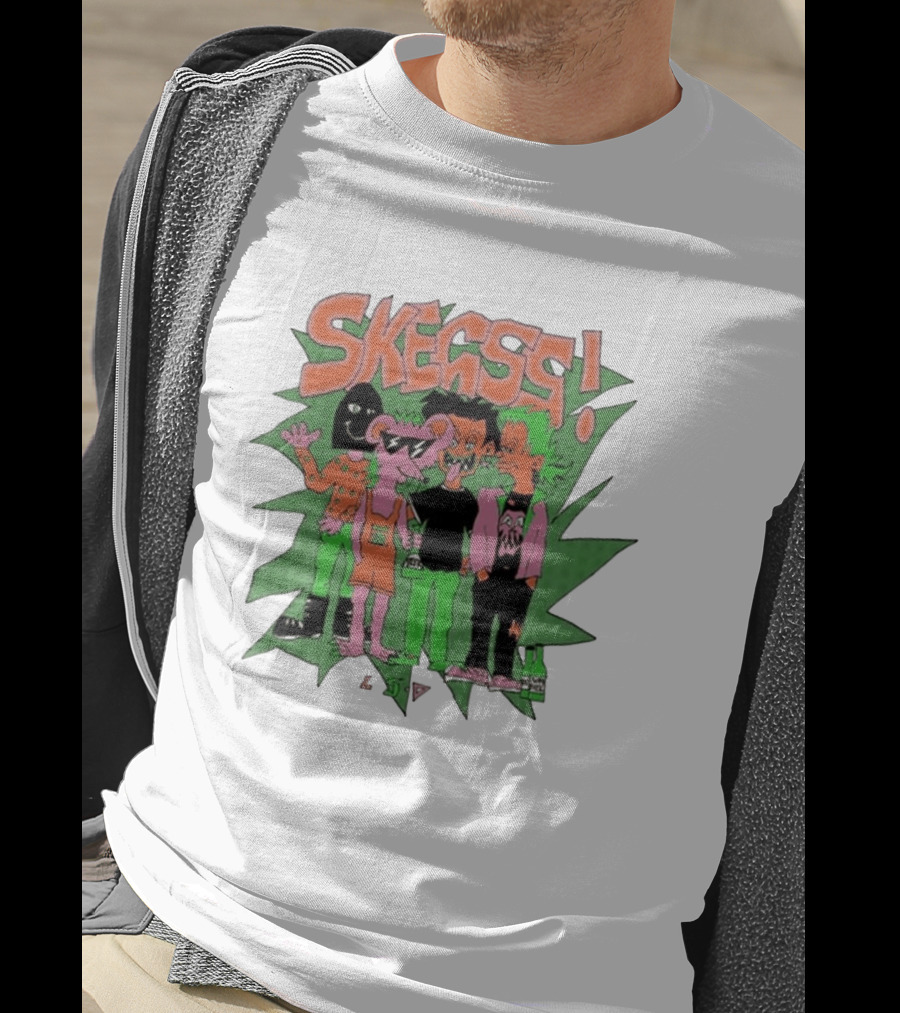 Skegss LSD Irvine Cartoon Characters Green T-Shirt