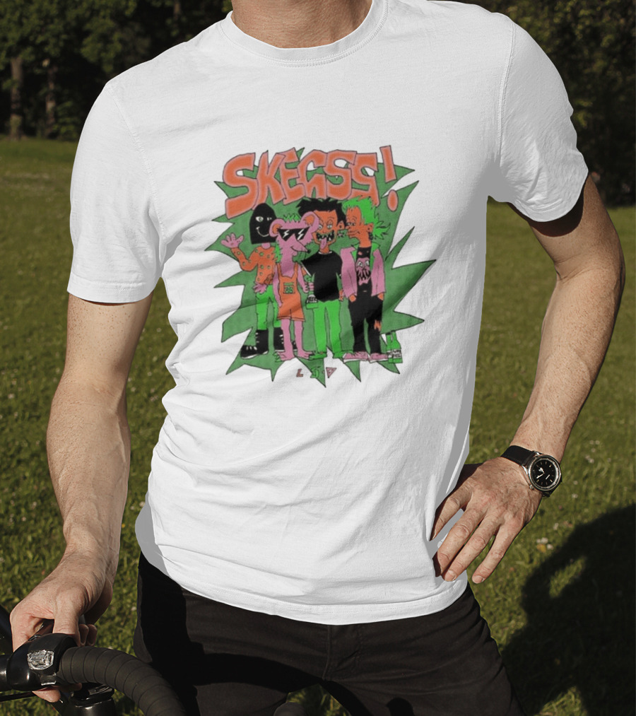 Skegss LSD Irvine Cartoon Characters Green T-Shirt