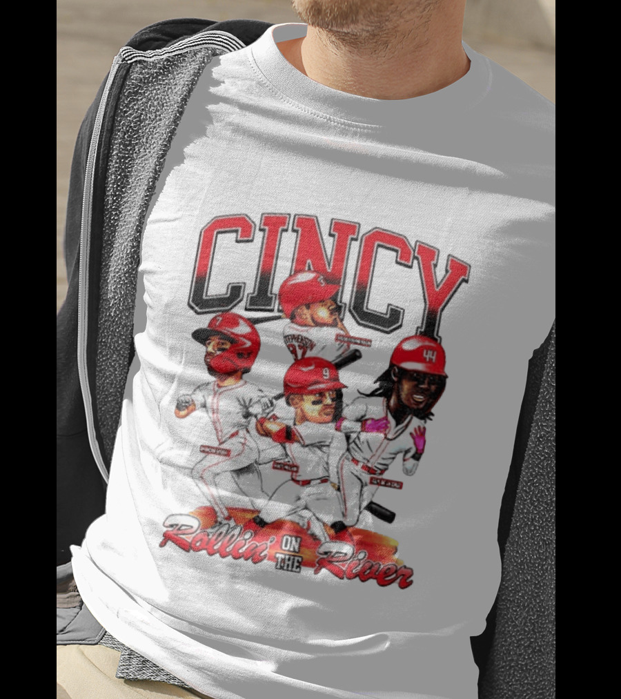 Cincy Spencer Steer Matt McLain Elly De La Cruz Tyler Stephenson Rollin' On The River T-Shirt