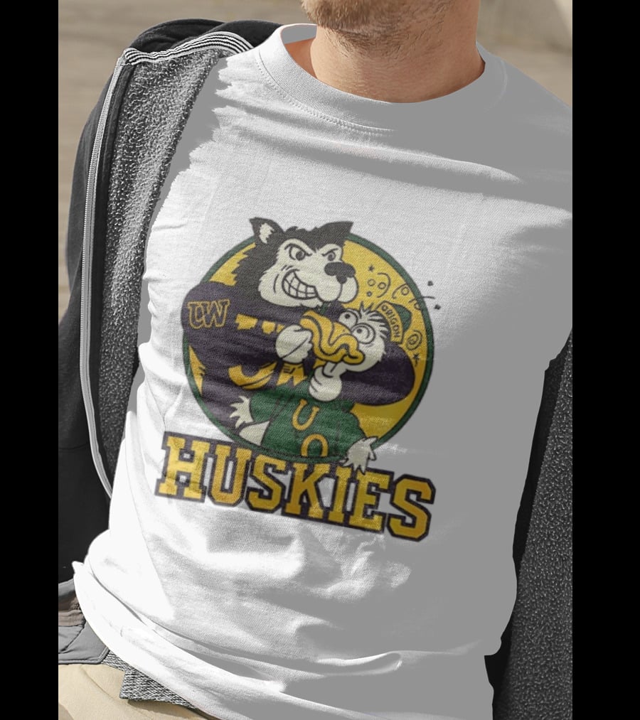 UW Huskies Vs Oregon Ducks Rivalry Football Showdown T-Shirt