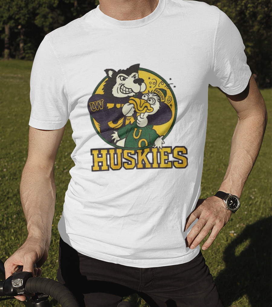 UW Huskies Vs Oregon Ducks Rivalry Football Showdown T-Shirt
