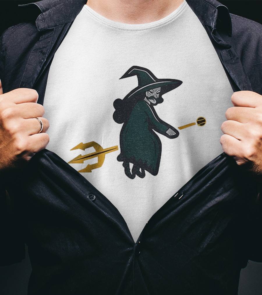 Witches Rally Seattle Mariners MLB Baseball 2025 Cartoon Trident Broomstick T-Shirt