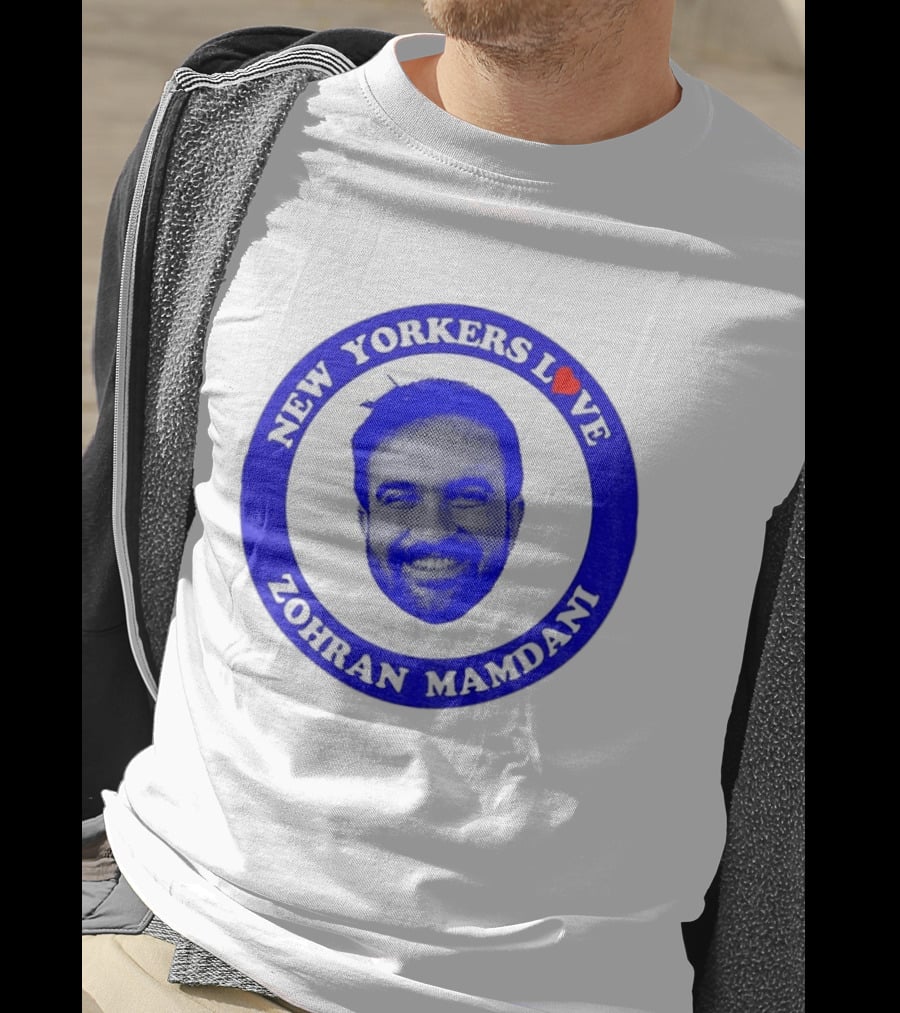New Yorkers Love Zohran Mamdani Big Head Circular T-Shirt