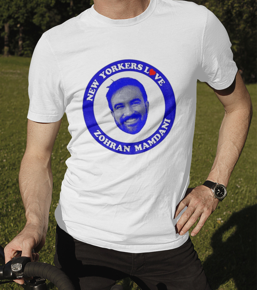New Yorkers Love Zohran Mamdani Big Head Circular T-Shirt