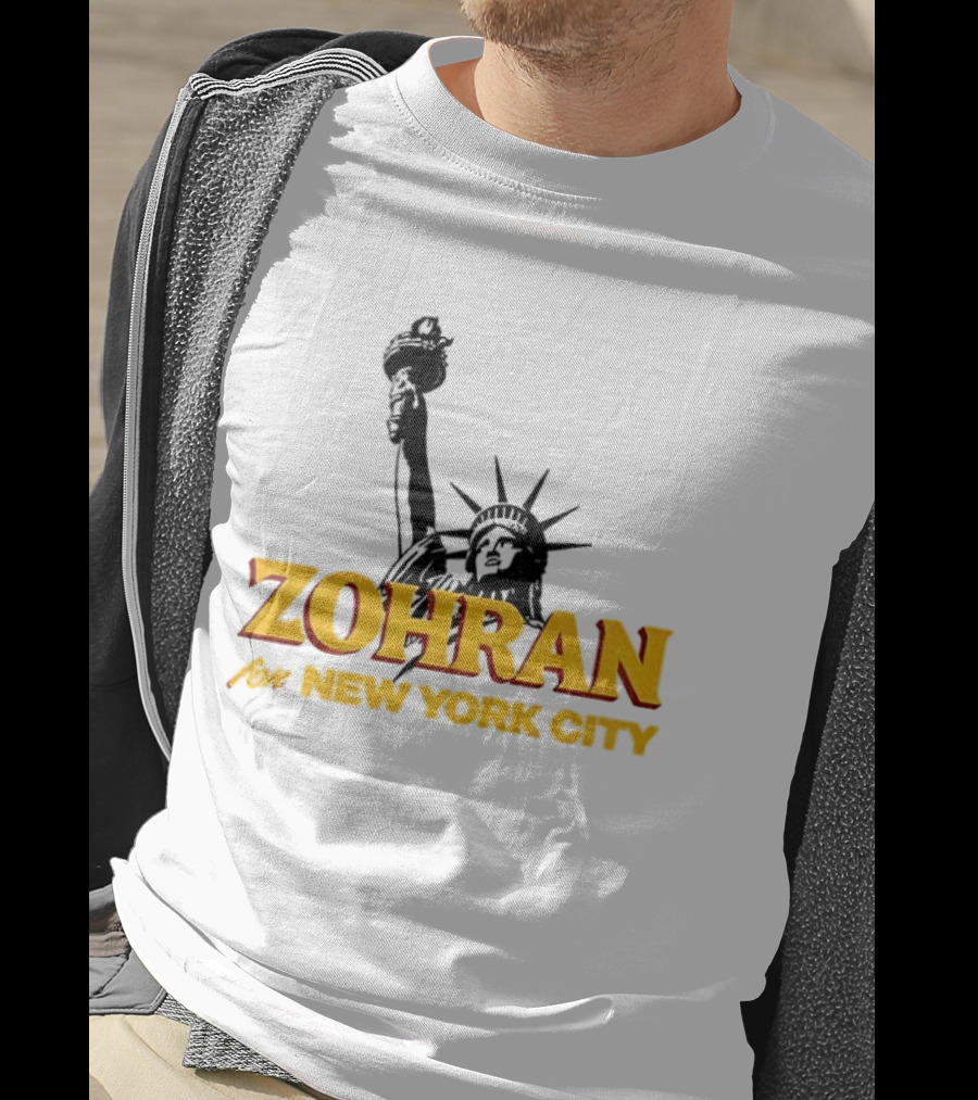 Zohran And Statue Of Liberty New York City Showdown T-Shirt
