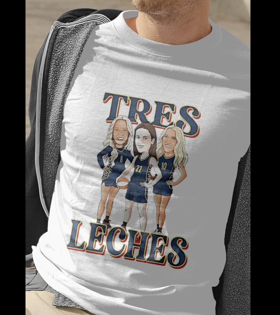 Tres Leches Basketball Players Team Cartoon Characters T-Shirt