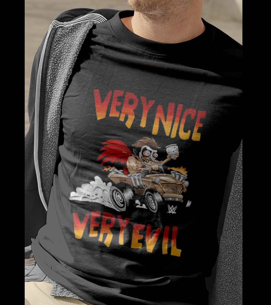 Very Nice Very Evil Danhausen Cartoon WWE T-Shirt