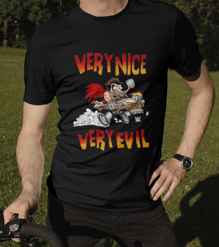 Very Nice Very Evil Danhausen Cartoon WWE T-Shirt