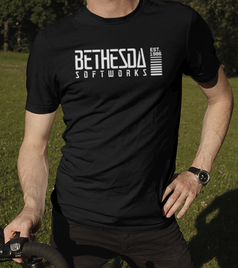 Bethesda Softworks 40th Anniversary 2026 Retro Pixel Art Style Celebration T-Shirt