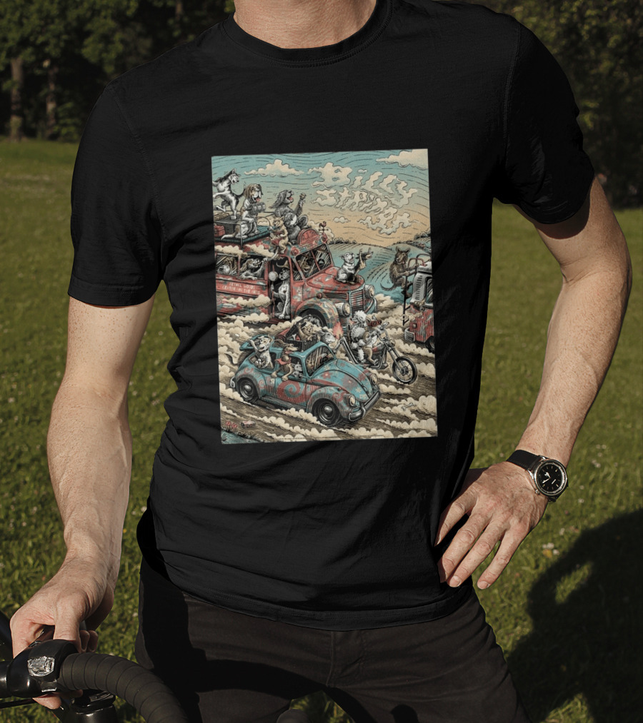 Billy Strings Bethel NY Event August 1 2026 Dylan Goldberger Bethel Woods Center Night 2 Psychedelic Animal Parade T-Shirt