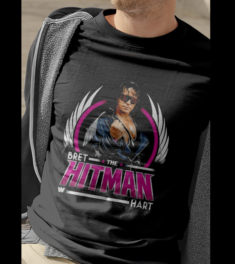 Bret Hart The Hitman Wings WWE T-Shirt