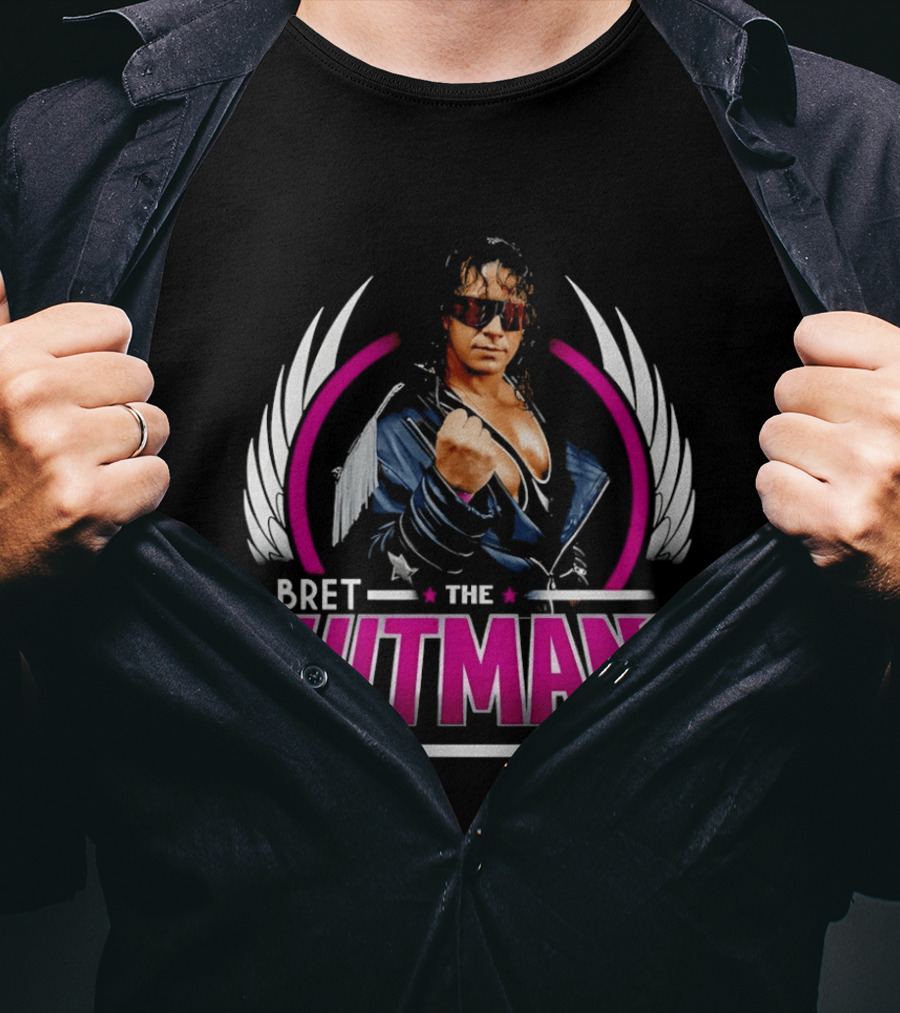 Bret Hart The Hitman Wings WWE T-Shirt