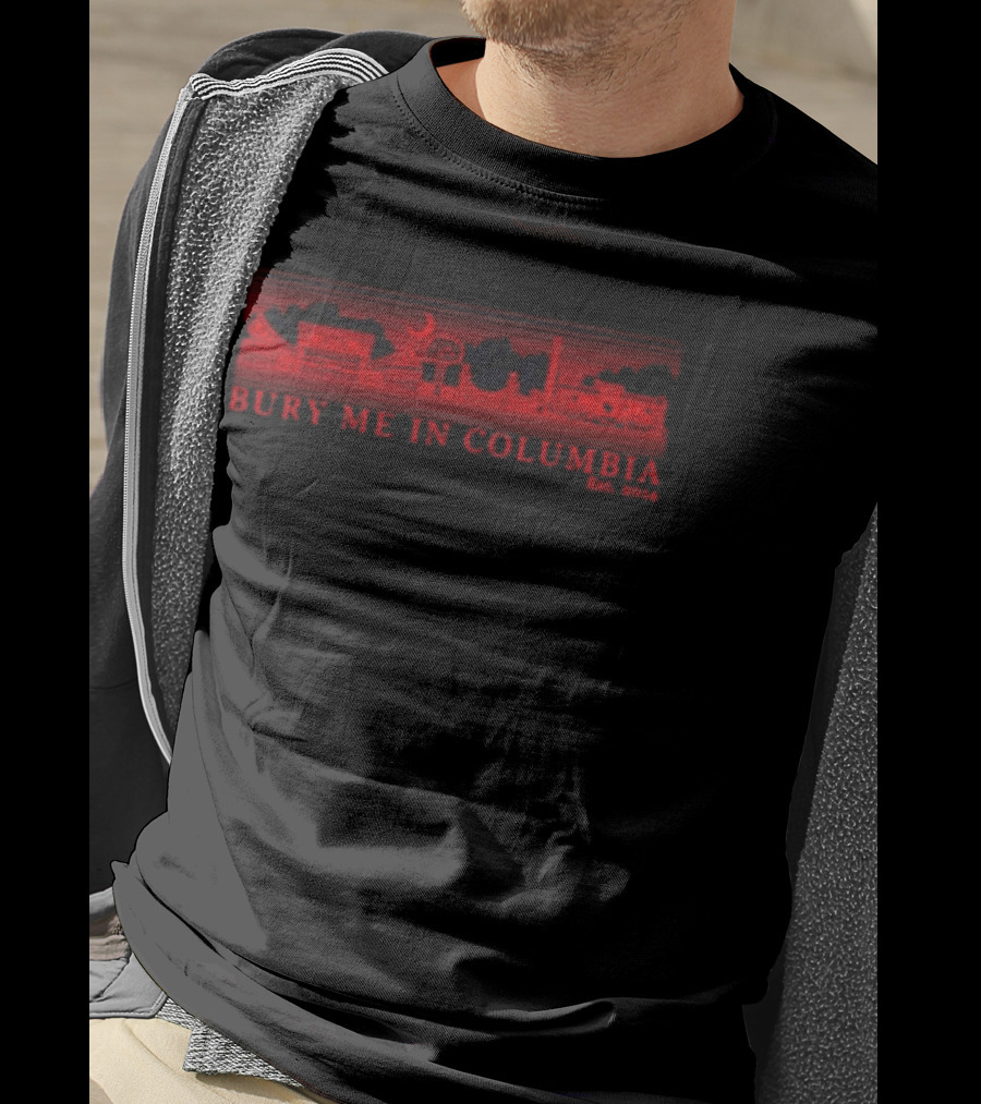 Bury Me In Columbia City Skyline Est 2014 Moon And Trees T-Shirt