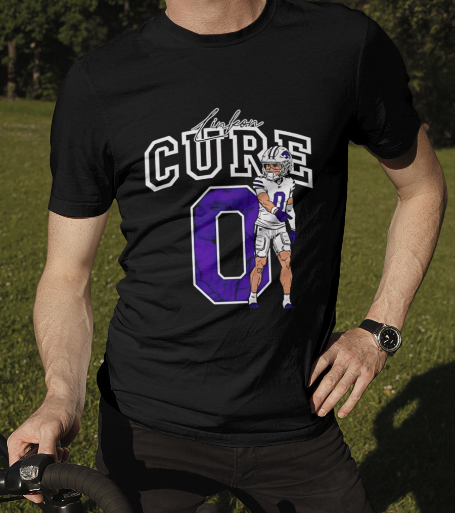 Kansas State University Linkon Cure 0 Football Player T-Shirt