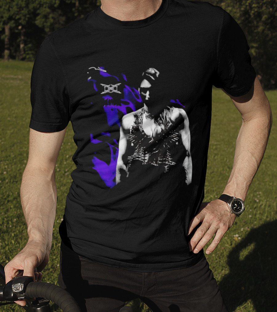Ken Carson Rhea Ripley WWE Spiked Outfit Collage With Abstract Purple Accents T-Shirt