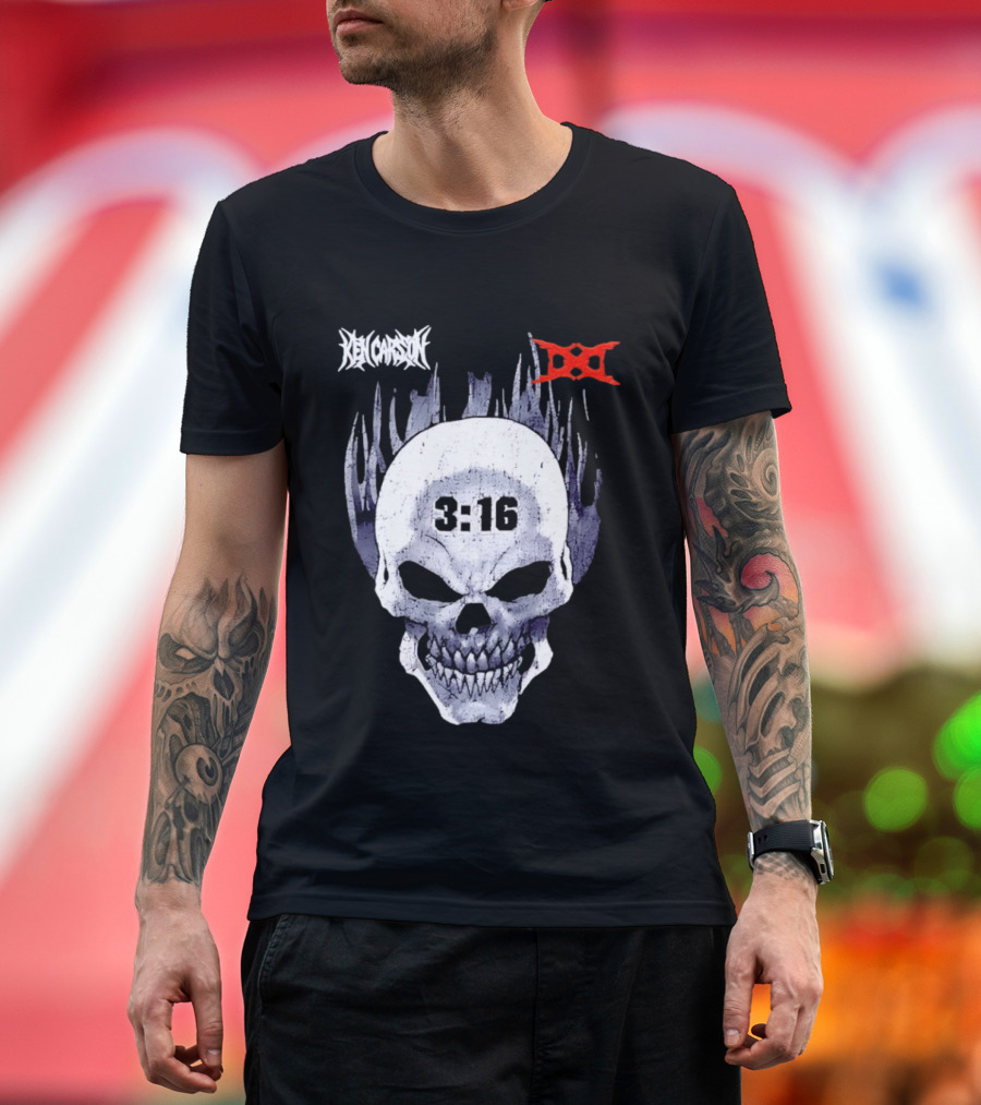 Ken Carson 3:16 Skull Stone Cold Steve Austin WWE T-Shirt