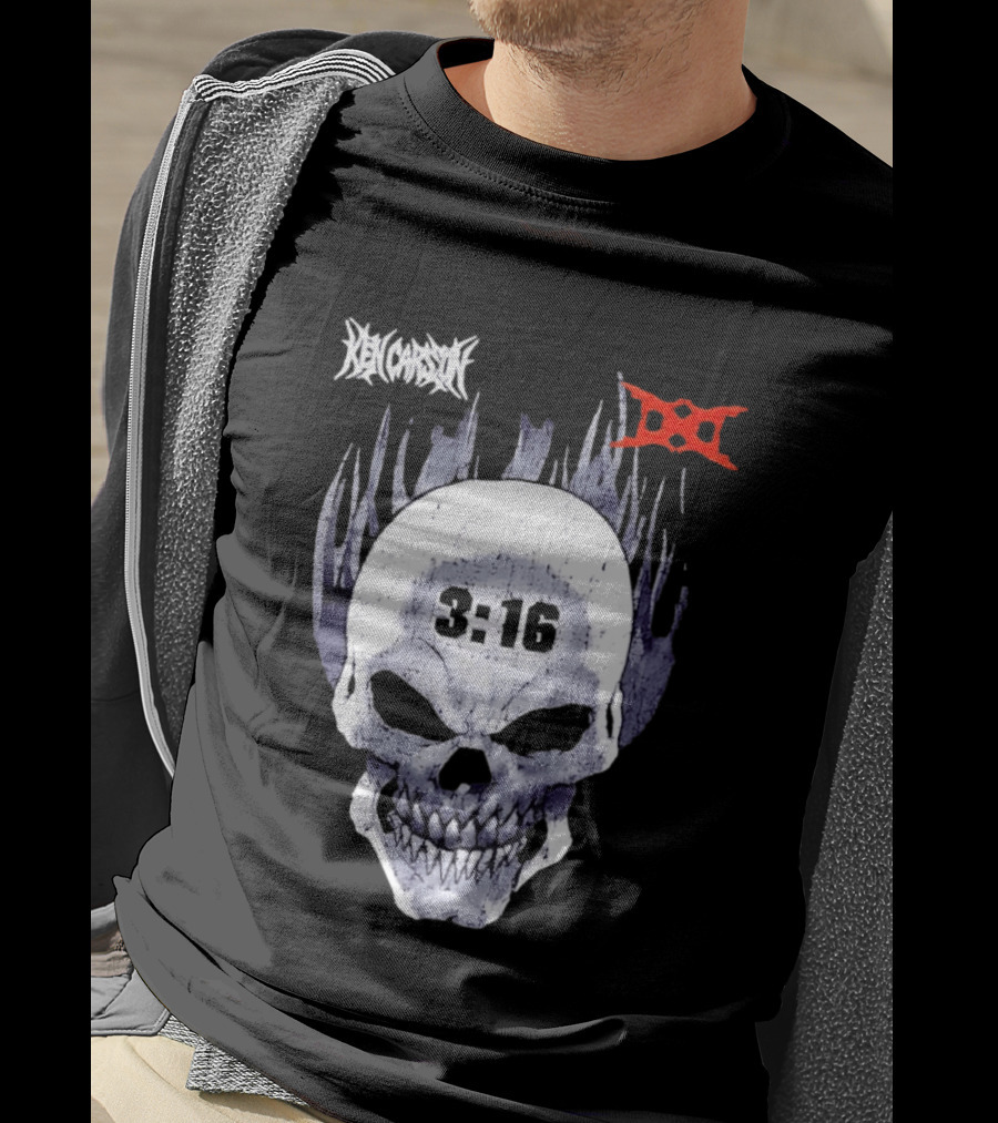 Ken Carson 3:16 Skull Stone Cold Steve Austin WWE T-Shirt