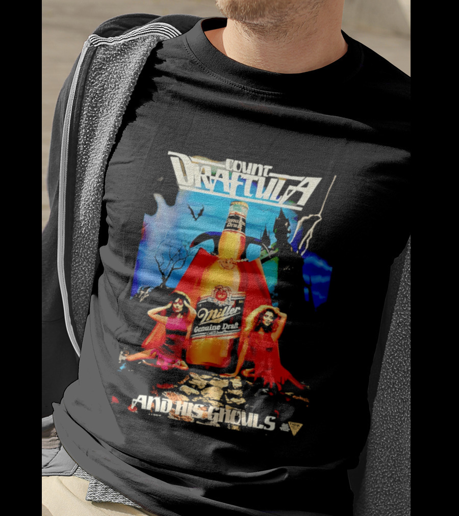 Count Draftula Miller Genuine Draft Beer And His Ghouls T-Shirt
