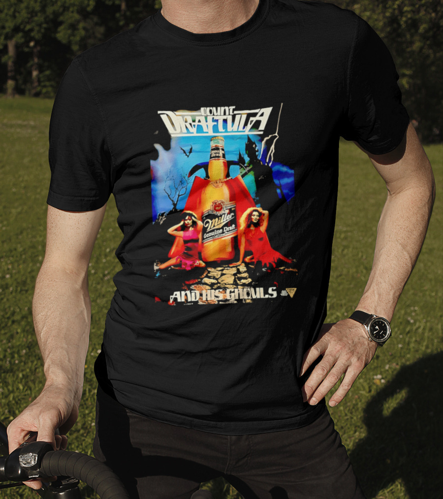 Count Draftula Miller Genuine Draft Beer And His Ghouls T-Shirt