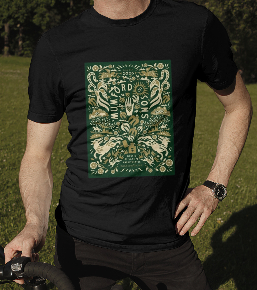 July 31 2026 Mumford And Sons Mystic Lake Amphitheater Minneapolis MN T-Shirt