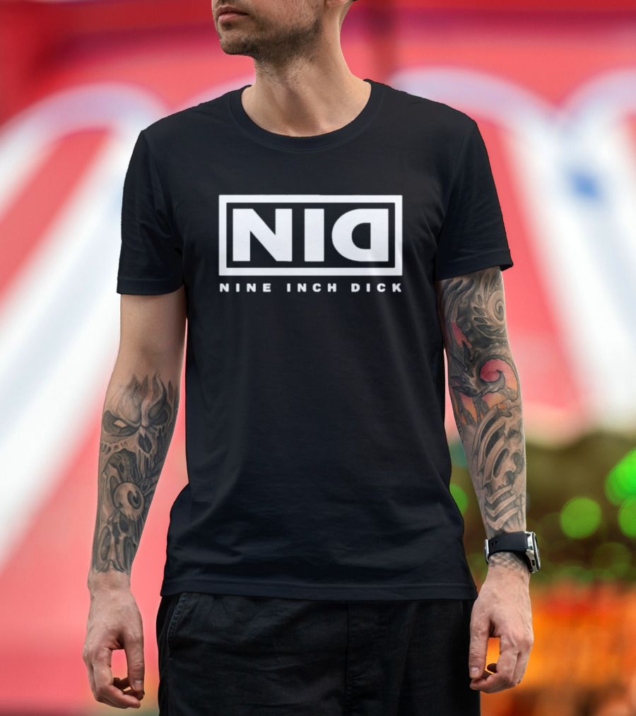 Nine Inch Nails NIN Parody NID Nine Inch Dick T-Shirt