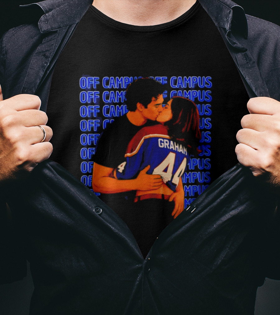 Off Campus Graham And Hannah Hockey Romance Kissing Scene T-Shirt