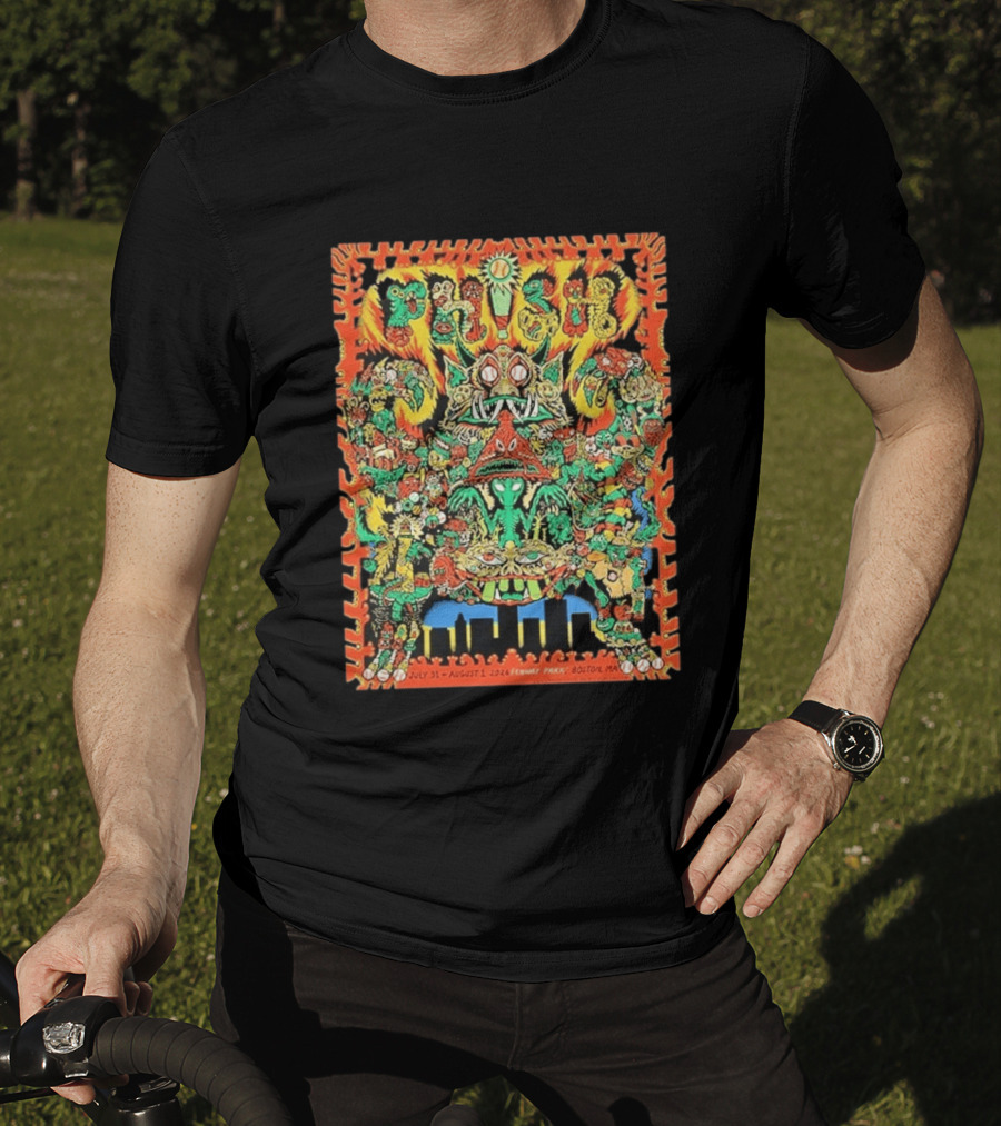 Phish Fenway Park Boston July 31 August 1 2026 Colorful Monster T-Shirt