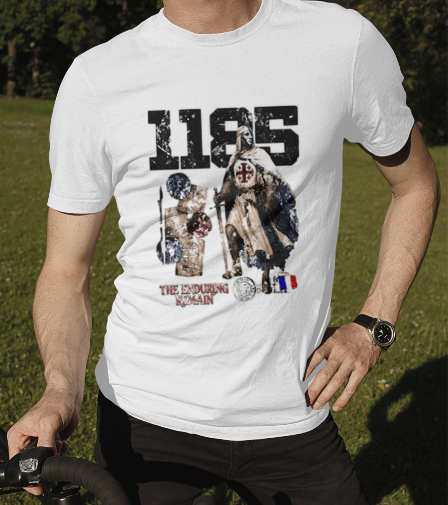 1185 The Enduring Remain Crusader Knight Templar Medieval History T-Shirt